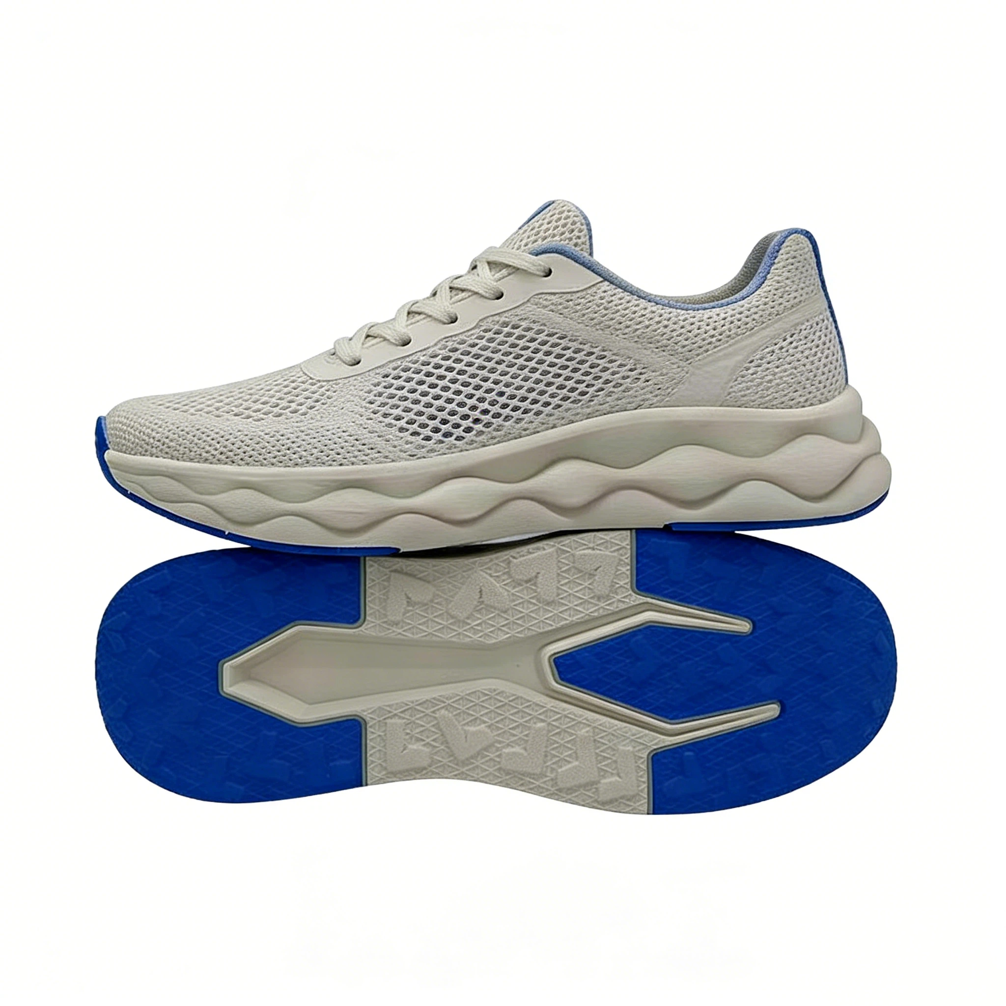 根据鞋底生成鞋 Children's blue and white sole shoes - Image 2