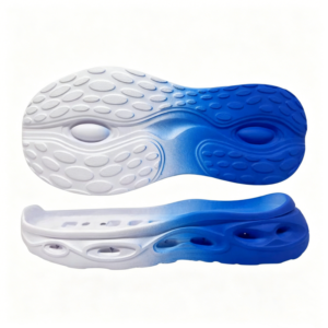 blue and white gradient perforated sole
