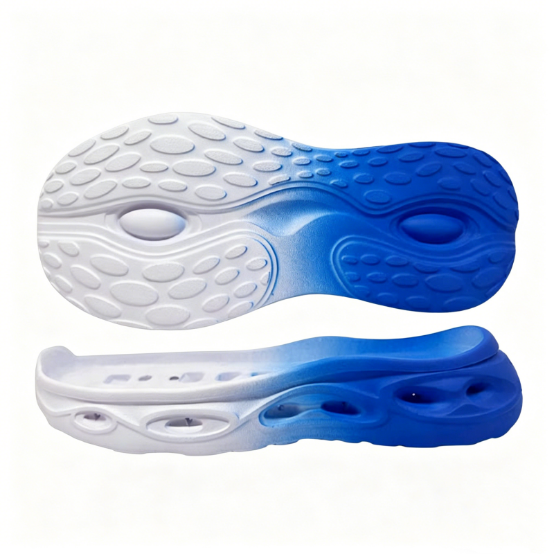 blue and white gradient perforated sole blue and white gradient perforated sole